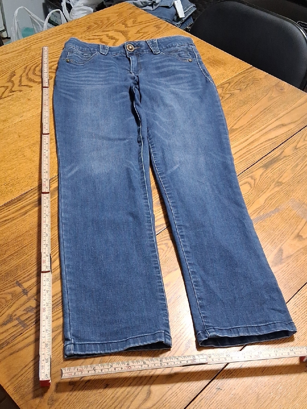 DEMOCRACY Jean Womens 4 BLUE Preowned Denim Used AB SOLUTION Pants STRAIGHT ??